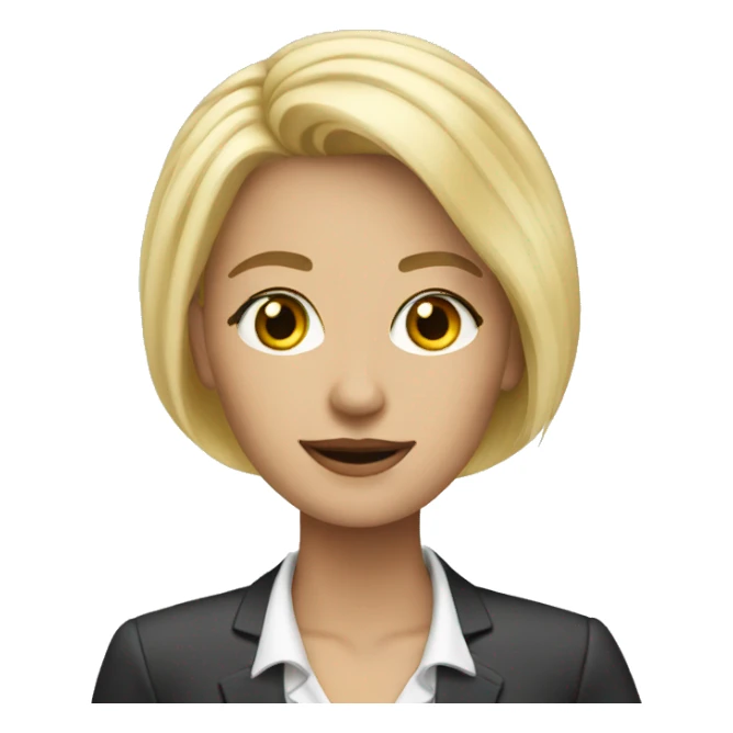 business smart blonde sticker