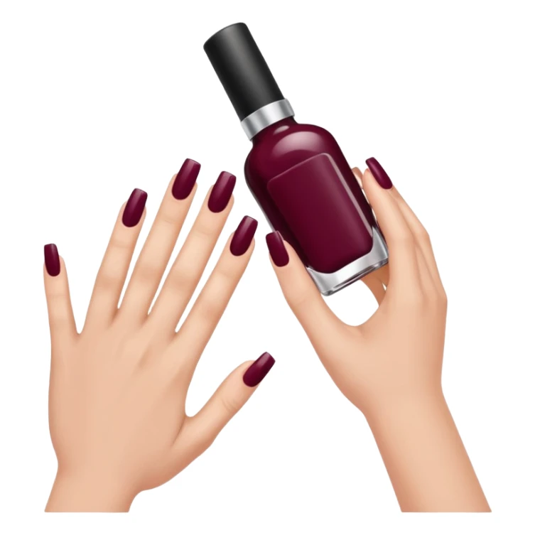 hand with nail color wine sticker