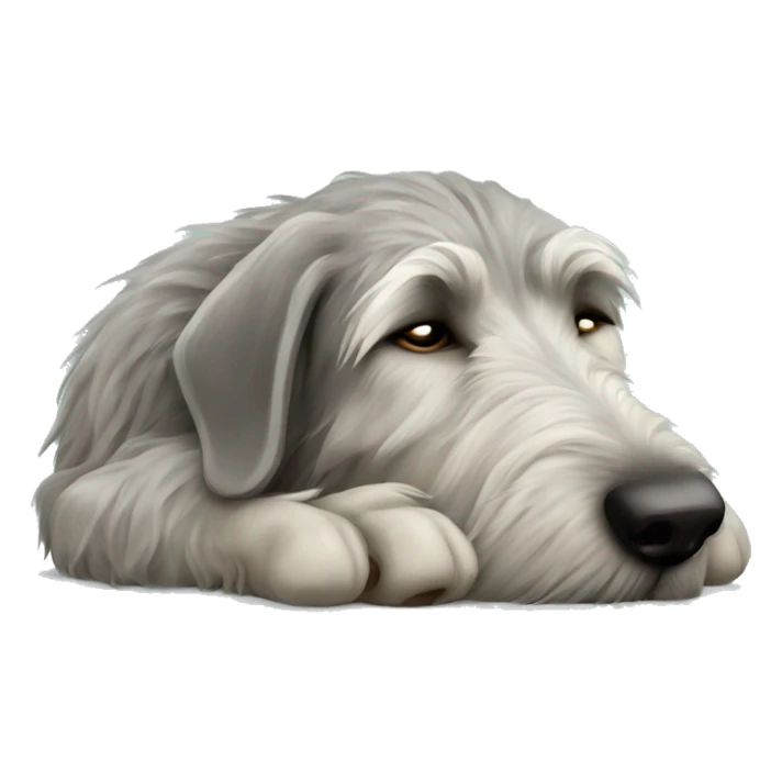  Irish wolfhound dog sleeping curled up sticker