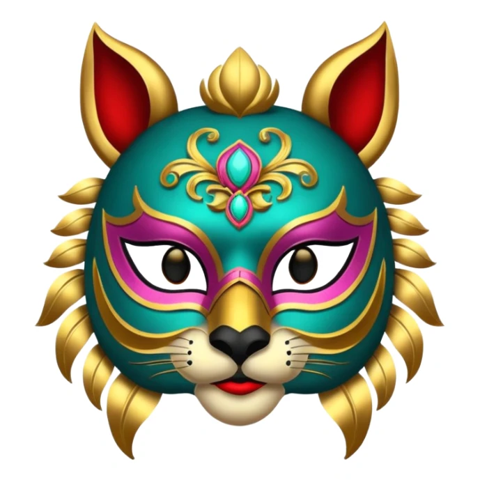 Festival themed animal Mask sticker