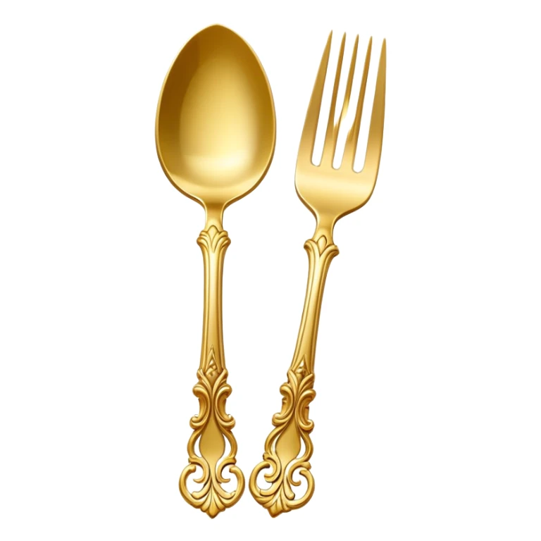 Fancy elegant aesthetic deluxe expensive utensil  sticker