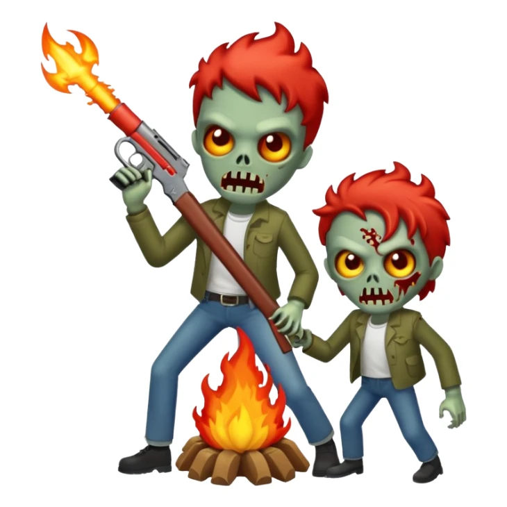 Un Zombies con armas de fuego  sticker