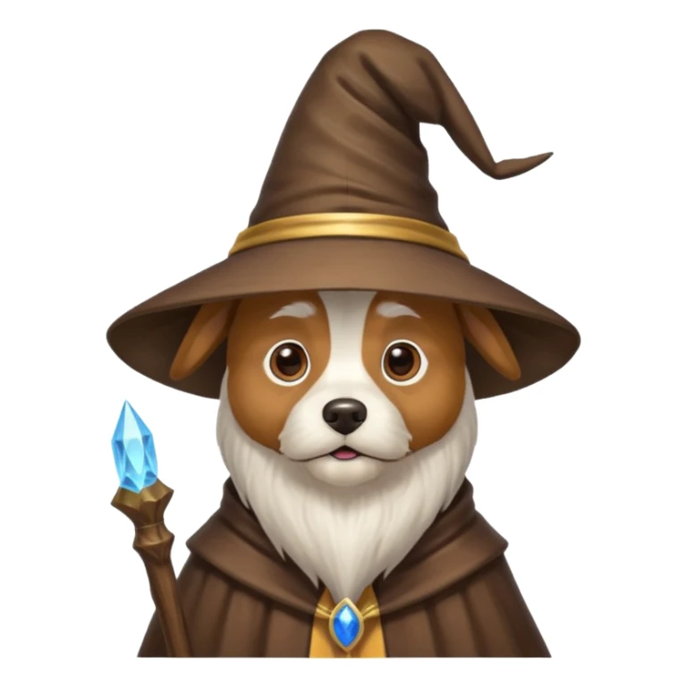 Dog wizard sticker
