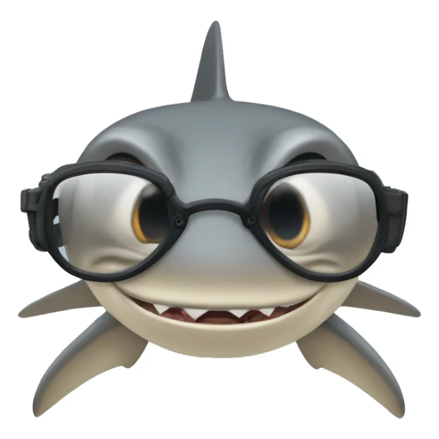 Tiburón con lentes en el decierto sticker