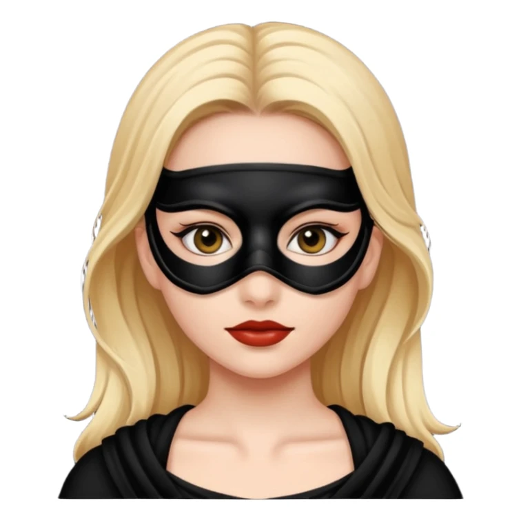 girl with black mask sticker