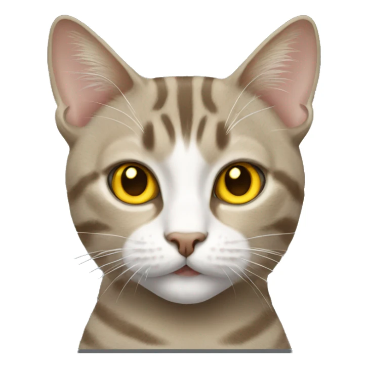 Tabby cat with yellow eyes sticker