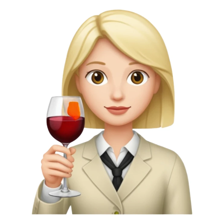 A person with a wine glass sticker