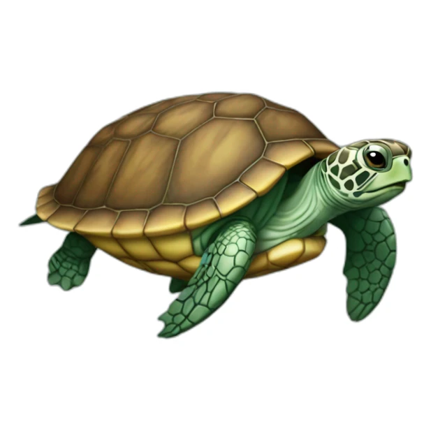 tortue sur un poulpe sticker