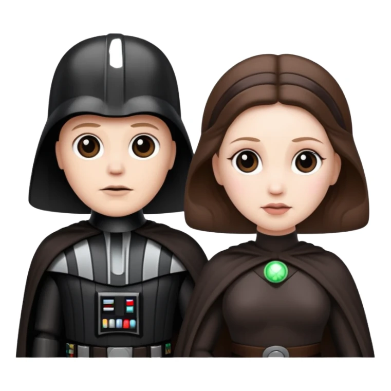 Darth Vader and Princess Leia light savers crossing sticker