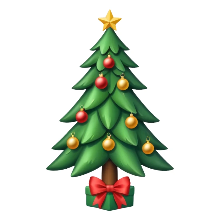Christmastree Wirt a bow  sticker
