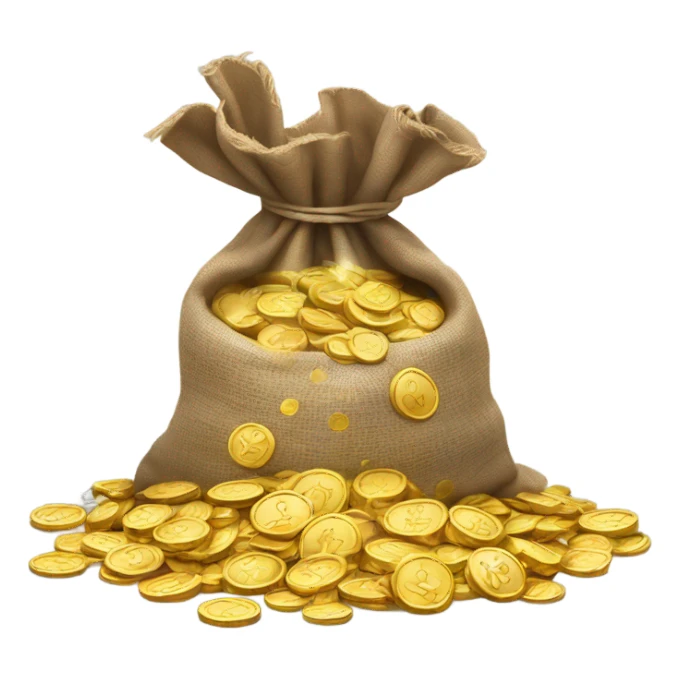 sack of coins sticker
