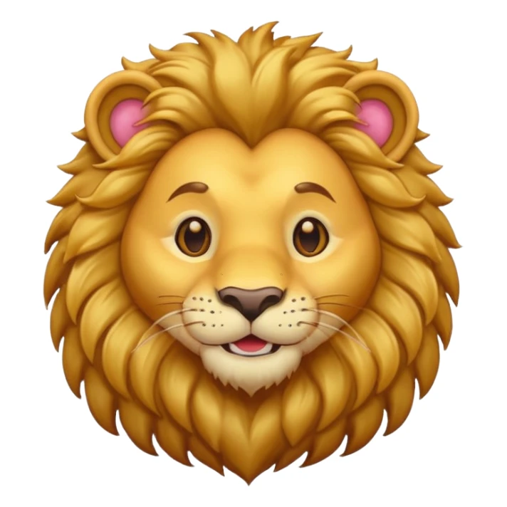lion with heart eyes sticker