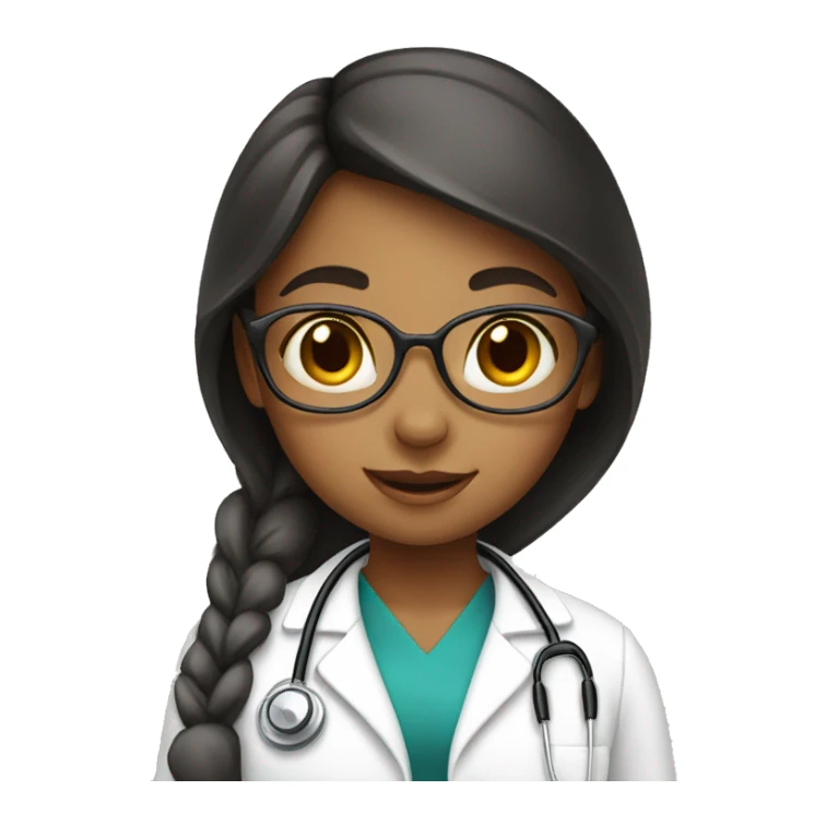 Girl with stethoscope  sticker