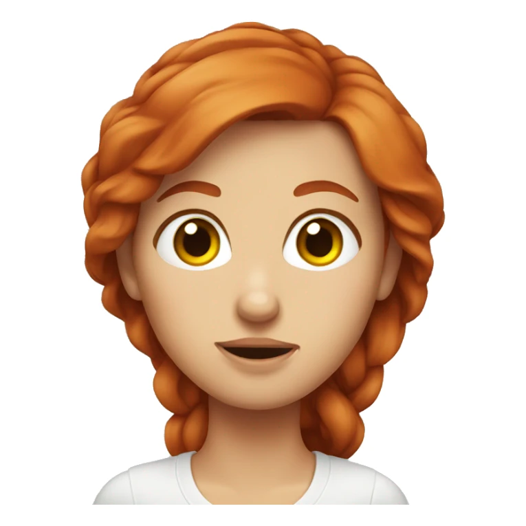 Redhead woman rolling eyes sticker