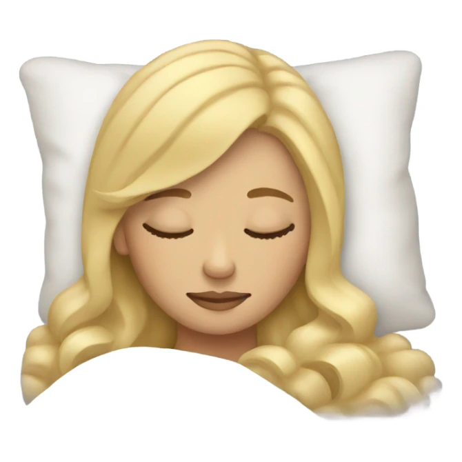 blonde woman sleeping sticker