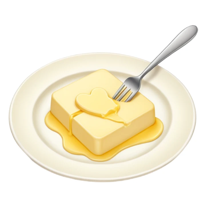 Butter on the white plate  sticker