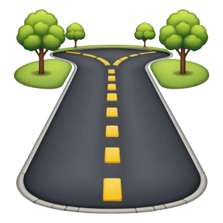 simple clear driveway, no house, emoji style sticker