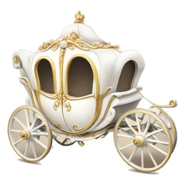 white Vintage pretty Princess carriage  sticker