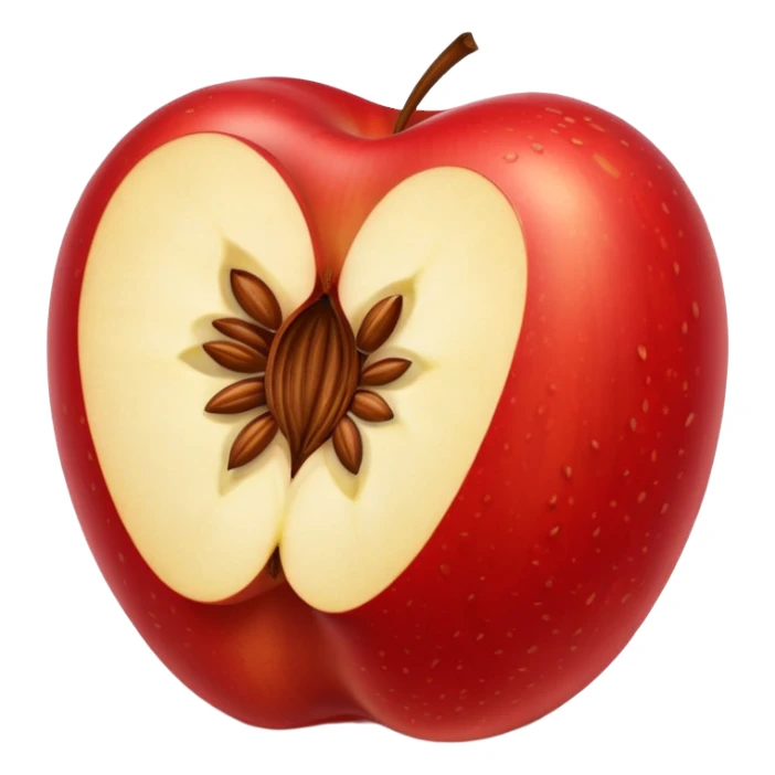 Create a core of an apple sticker