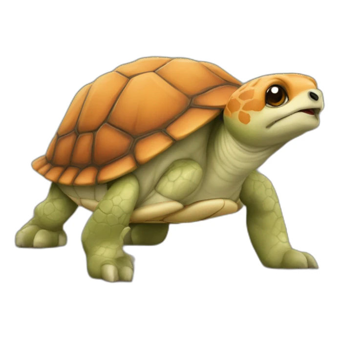 Tortue sur un renard sticker