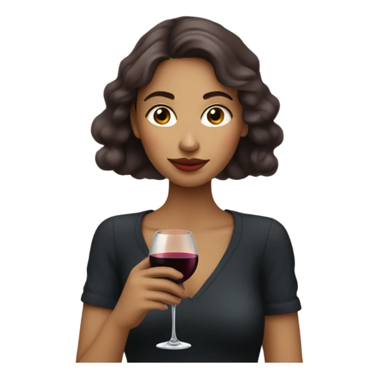 Parisian girl drinking red wine sticker
