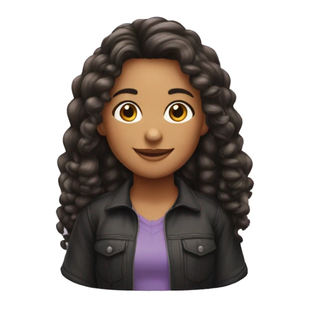 Menina gordinha com. Cabelos pretos e. Longos sorrindo sticker