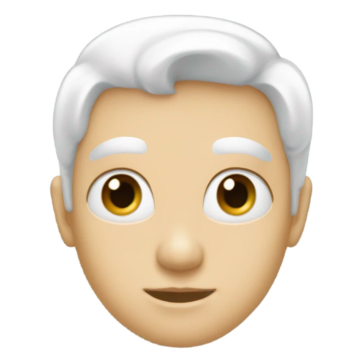 cheveux blanc yeux bleu sticker