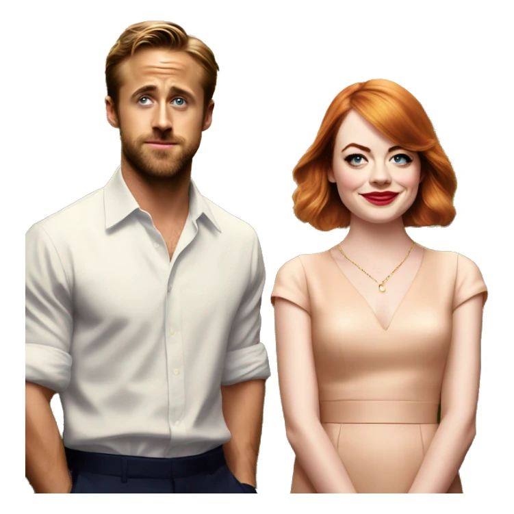 Ryan Gosling and Emma Stone La La land sticker