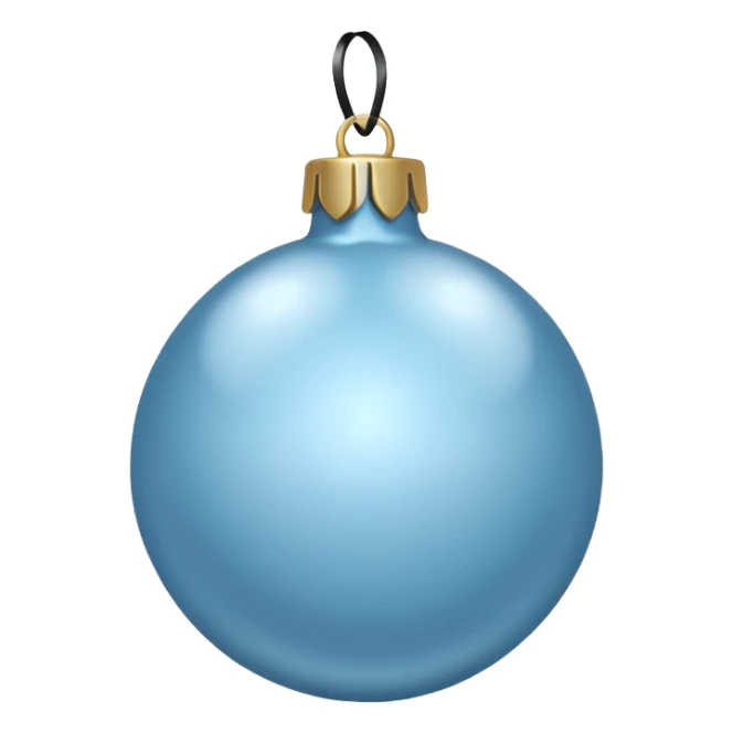 light blue Christmas tree ornament sticker