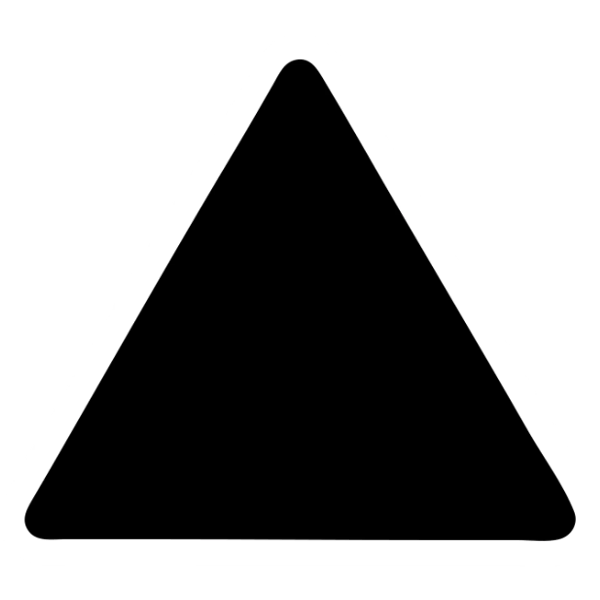 solid filled icon of a triangle in soft blue-grey color sticker