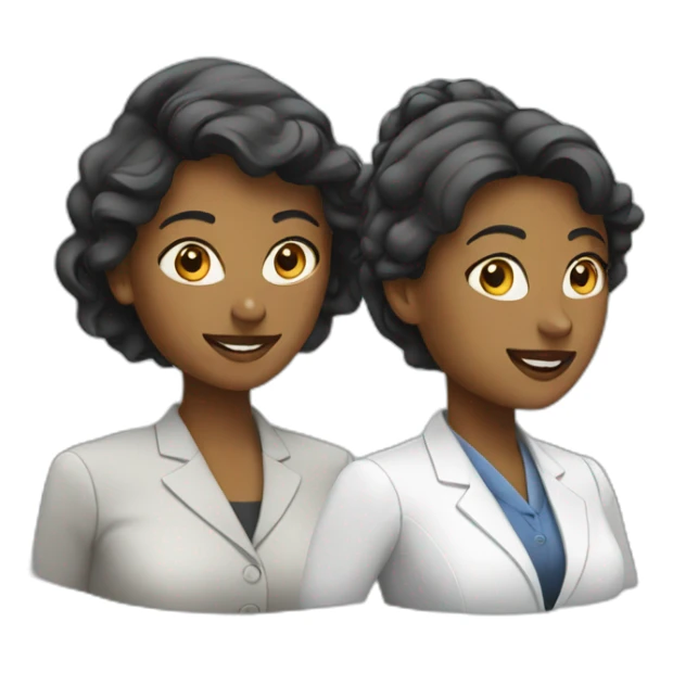 two white business women talking sticker