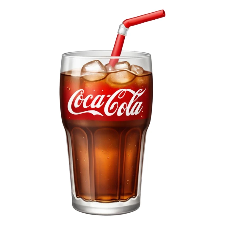 Glass of Coca cola sticker