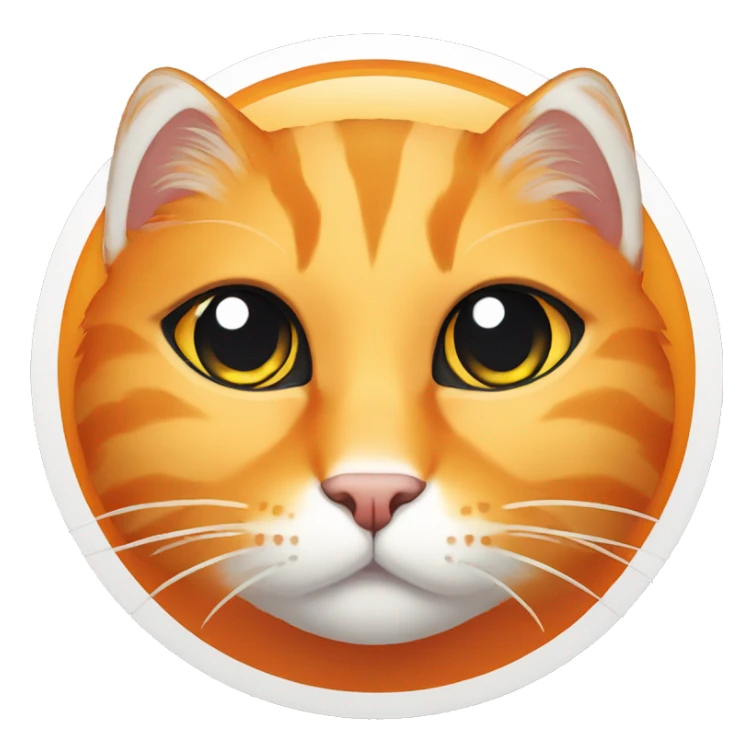Orange cat whit a white circle around her eye sticker