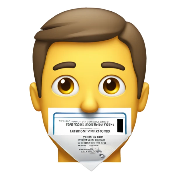 a man holding parking ticket shocked face  sticker