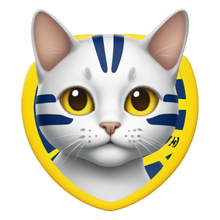 cat wearing a Fenerbahçe sweat sticker
