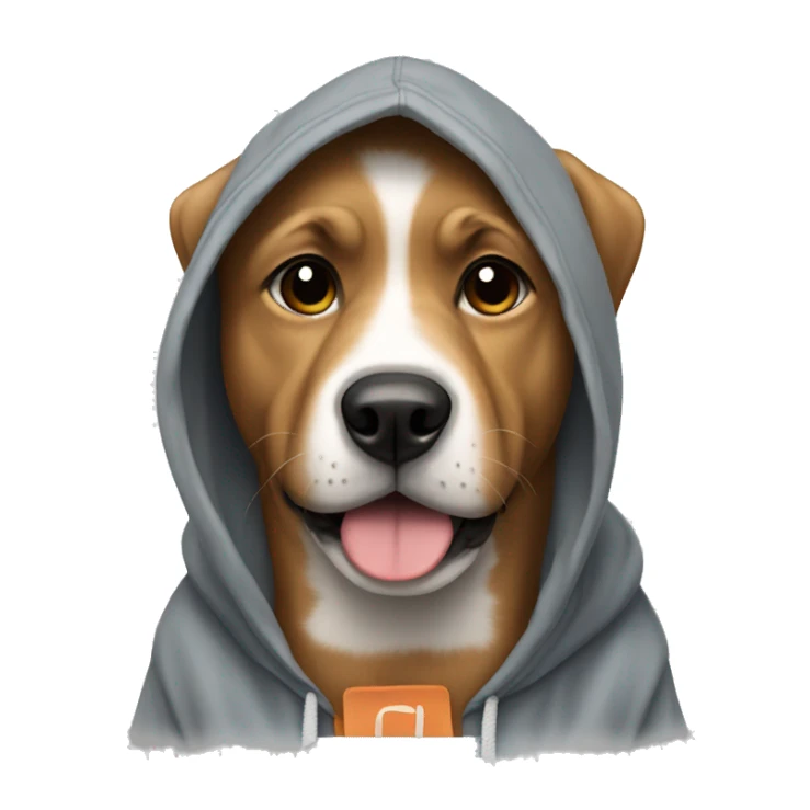 Dog wearing a hoddie  sticker
