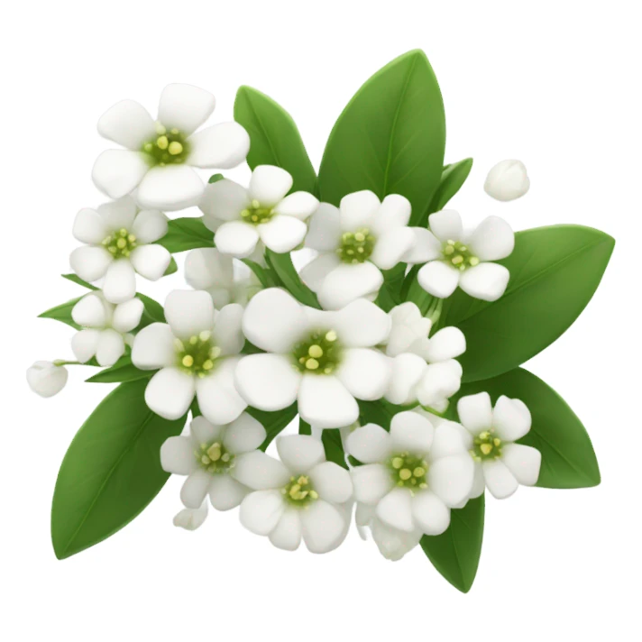 White flowers sticker