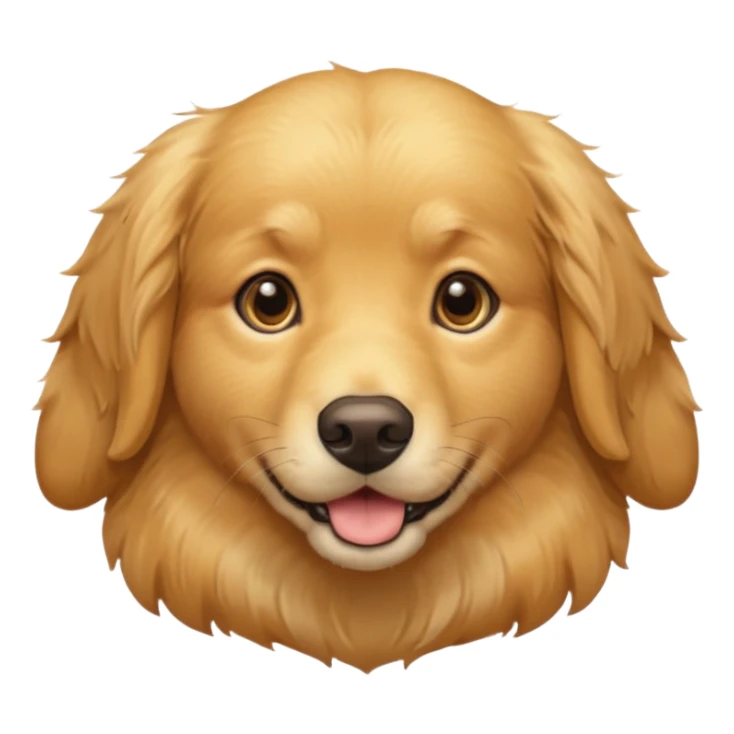 A realistic looking golden retriever. sticker