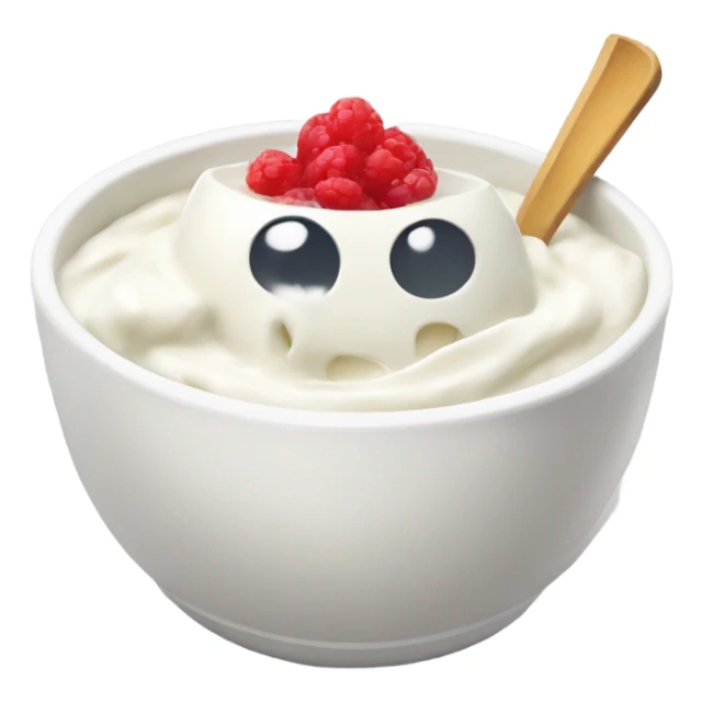 Chinese yogurt bowl sticker
