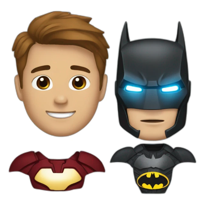 Batman with Iron Man suit sticker
