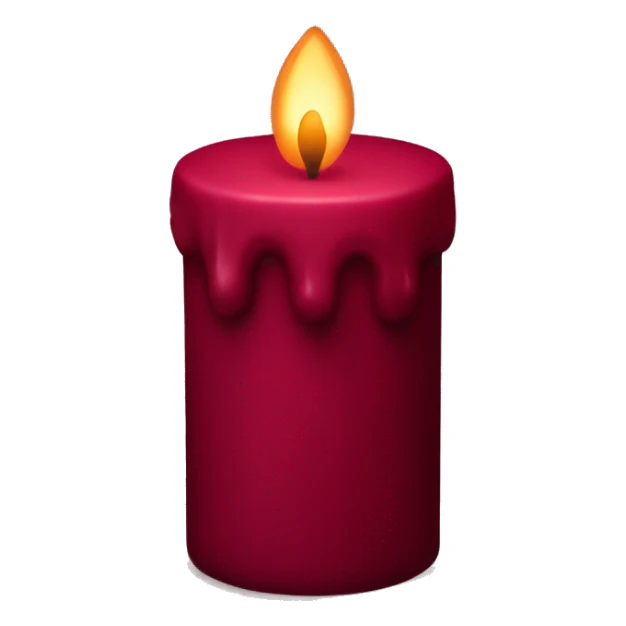 Dark red velvet candle sticker