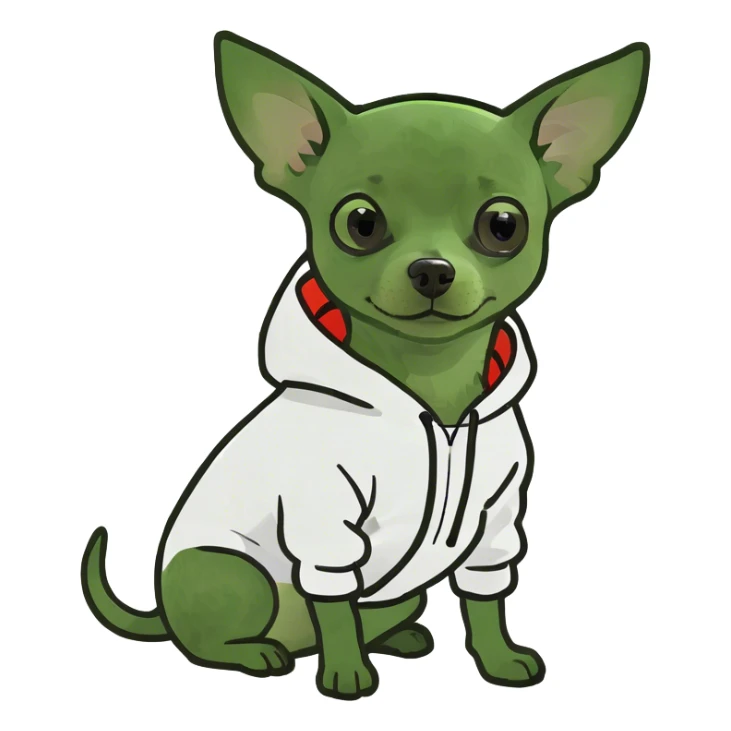 Chihuahua in onesie  sticker