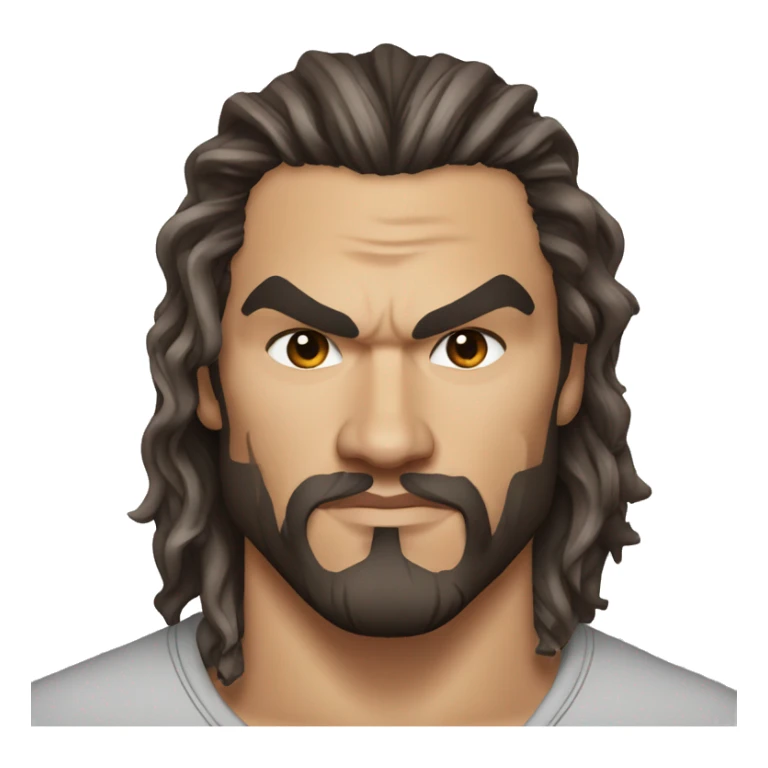 realistic jason momoa wearing tee sticker