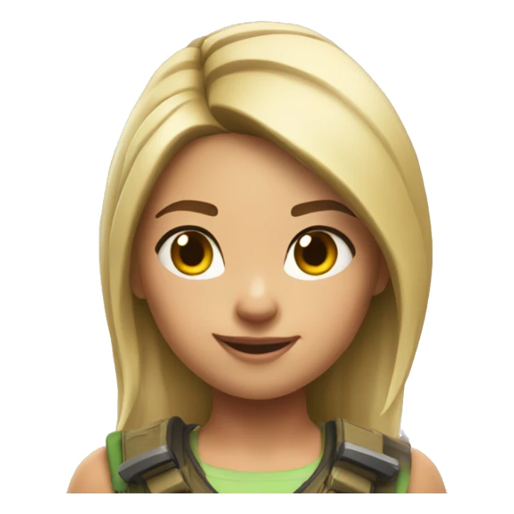 Blonde Girl playing Fortnite sticker