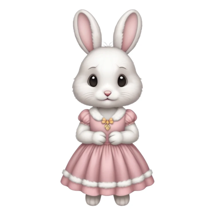 Rabbit wearing a dress sticker