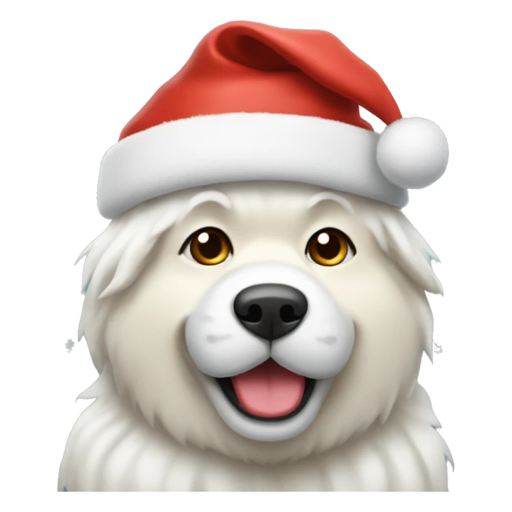 Samojede wearing a Christmas hat  sticker