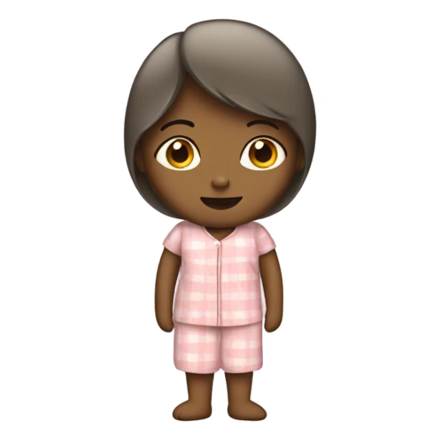 normal female standing emoji except wearing pyjamas sticker