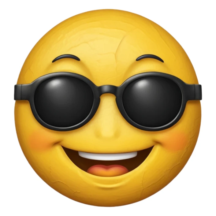 Oil and emoji with dark glasses sticker