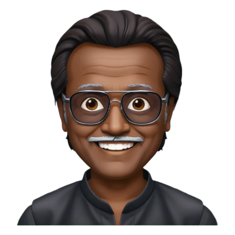 Rajinikanth baasha black cooling glass mass sticker