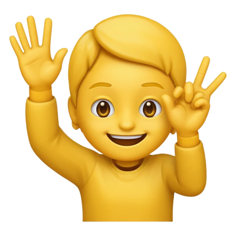 Normal emoji smiling and flipping off with both hands sticker